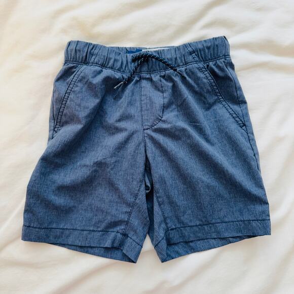 Old Navy Quick Dry Drawstring Shorts Bundle Brown Blue Elastic Waist Size 6/7 - Picture 2 of 6